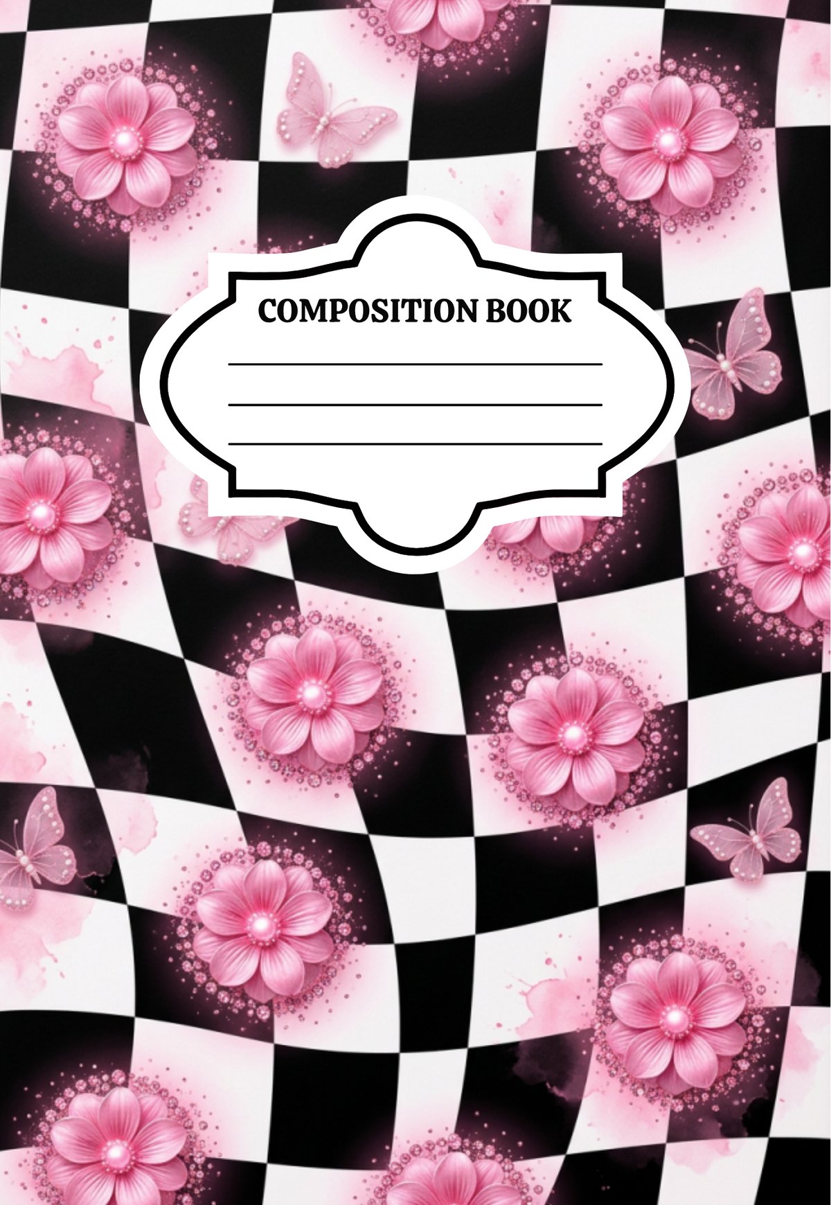 Decorative Composition Notebook | Handmade Journal for School, Writing & Gifts