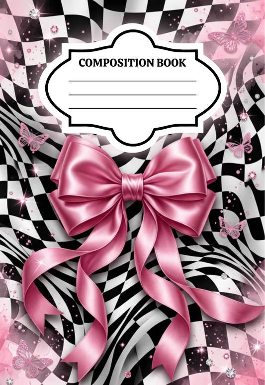 Pretty Little Chaos Decorative Composition Notebook | Handmade Journal for School, Writing & Gifts