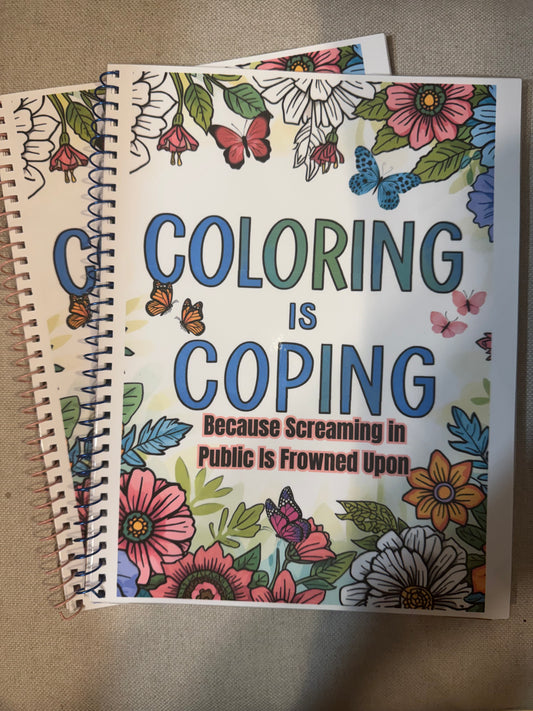 Coloring Is Coping Adult Coloring Book Sweary Stress Relief Coloring Book for Adults
