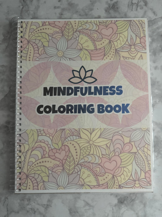 Mindfulness Coloring Book for Adults, Office Art Supplies for Stress Relief and Anxiety Management