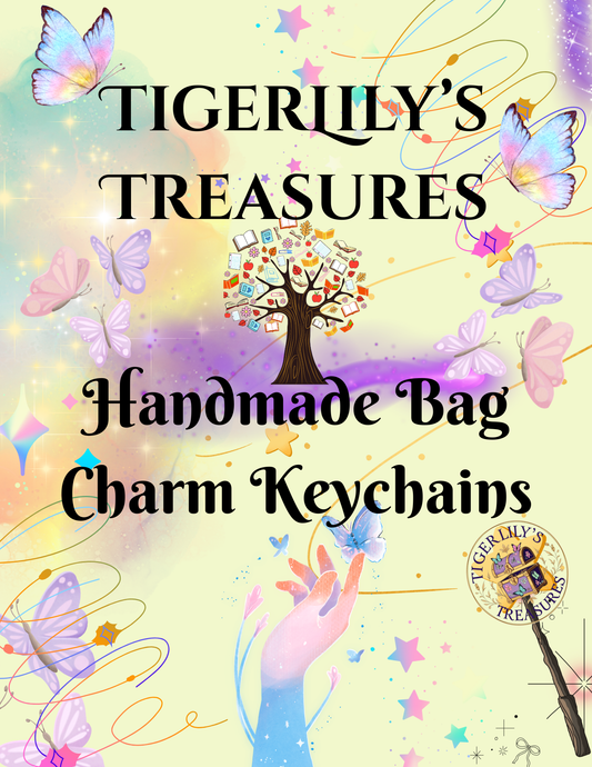 🦋 TigerLily’s Treasures Handmade Bag Charm Keychains 🌸